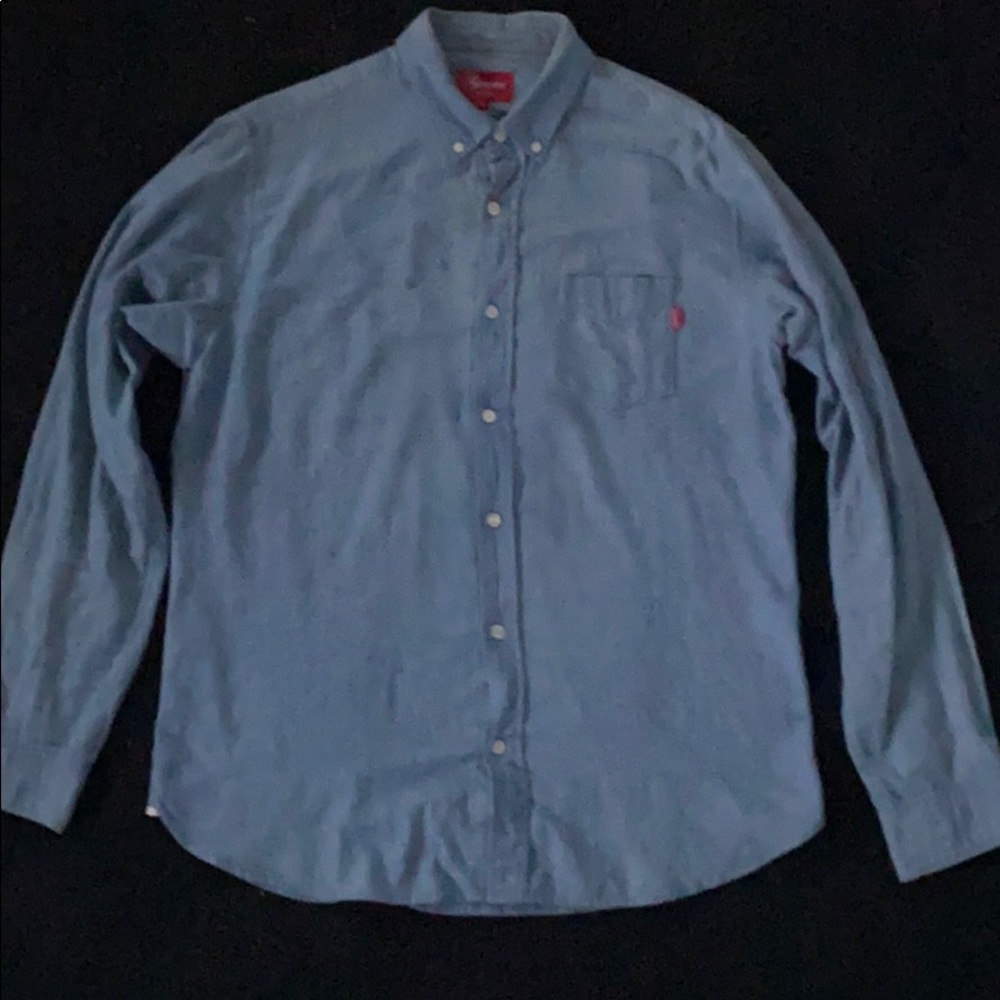 Supreme Chambray Button Up // Size: Large